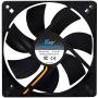 Kingwin 120mm Silent Fan for Computer Cases, Mining Rig, CPU Coolers, Computer Cooling Fan, Long Life Bearing, and Provide Excellent Ventilation Black CF-012LB