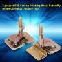 Madezz 2 pcs Butterfly Hinge Clamp, Silk Screen Printing Metal Butterfly Frame Hinge Clamp DIY Hobby Tool