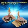 SANON Metal Silk Screen Frame Butterfly Hinge Clamp, 2 pcs/Set Silk Screen Printing DIY Hobby Tool