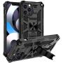 Saputu Compatible with iPhone 12 Pro Max Case, | Military Grade | Invisible Built-in Kickstand and Metal Plate, Anti-Scratch Shockproof Bumper Drop Tested Protective Cover (Black)
