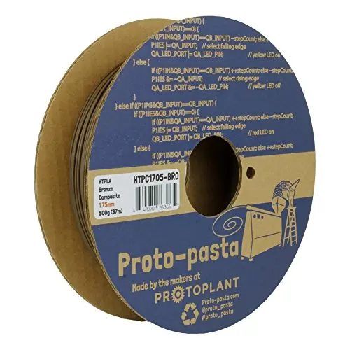 Proto-Pasta - HTPC1705-BRO Proto-pasta Composite Bronze HTPLA, 1.75mm 500g Proto-Pasta - HTPC1705-BRO Proto-pasta Composite Bronze HTPLA, 1.75mm 500g