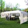 Heavy Duty Canopy Event Tent-10x30 Outdoor White Gazebo Party Wedding Tent, Sturdy Steel Frame Shelter w/5 Removable Sidewalls Waterproof Sun Snow R Heavy Duty Canopy Event Tent-10x30 Outdoor White Gazebo Party Wedding Tent, Sturdy Steel Frame Shelter w/5 Removable Sidewalls Waterproof Sun Snow R