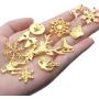 Christmas Charms Pendants,100 Gram(60-70 pieces) Alloy Pendants Mixed Styles for Crafting Jewelry Making Accessory DIY Necklace,Gold