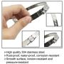 EesTeck 8 Pieces 4'' Adjustable 304 Stainless Steel Duct Clamps Hose Clamp Pipe Clamp Air Ducting Clamp worm drive hose clamps