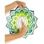 VP Home Emerald Mandala Kinetic 3D Metal Outdoor Garden Decor Wind Spinner