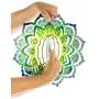 VP Home Emerald Mandala Kinetic 3D Metal Outdoor Garden Decor Wind Spinner