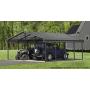 Arrow 20 x 20 29-Gauge Metal Carport with Steel Roof Panels, 20 x 20, Charcoal