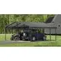 Arrow 20 x 20 29-Gauge Metal Carport with Steel Roof Panels, 20 x 20, Charcoal Arrow 20 x 20 29-Gauge Metal Carport with Steel Roof Panels, 20 x 20, Charcoal