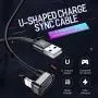 iPhone Charger Cable,ROCK Metal Charge & Sync Cable,180 Degree U-Shaped Nylon Braided Data Cord for Gaming, for iPhone X/iPhone 8/8 Plus/7/7 Plus/6/6 Plus/5s/iPad. (Black) iPhone Charger Cable,ROCK Metal Charge & Sync Cable,180 Degree U-Shaped Nylon Braided Data Cord for Gaming, for iPhone X/iPhone 8/8 Plus/7/7 Plus/6/6 Plus/5s/iPad. (Black)