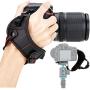 JJC DSLR Camera Wrist Hand Strap Grip with Quick Release Tripod Plate for Canon EOS 90D 80D 77D 70D 60D 50D 1D 1Dx 7D 6D 5D Mark IV III II 5Ds 5DsR EOS R RP R5 R6 Rebel T8i T7i T6s T6i T7 T6 SL3 SL2