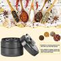 Hand Spice Herb Grinder Unbreakable Aluminum Grinder for Herb and Spice Lightweight for Easy Storage and Carrying 4 Parts (black)