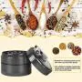 Hand Spice Herb Grinder Unbreakable Aluminum Grinder for Herb and Spice Lightweight for Easy Storage and Carrying 4 Parts (black)