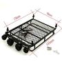 RCLions Metal RC Roof Rack with LED Light Bar for 1/10 Axial SCX10 RC Crawler Car Accessories (Black)