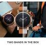 Moto 360 3rd Gen 2020 - Wear OS by Google - The Luxury Stainless Steel Smartwatch with Included Genuine Leather and High-Impact Sports Bands - Gold