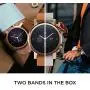 Moto 360 3rd Gen 2020 - Wear OS by Google - The Luxury Stainless Steel Smartwatch with Included Genuine Leather and High-Impact Sports Bands - Gold
