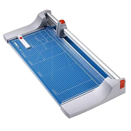 Dahle 444 Premium Rotary Trimmer, 26'' Cut Length, 25 Sheet Capacity, Self-Sharpening, Automatic Clamp, German Engineered Paper Cutter Dahle 444 Premium Rotary Trimmer, 26'' Cut Length, 25 Sheet Capacity, Self-Sharpening, Automatic Clamp, German Engineered Paper Cutter