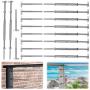 Muzata 1/8'' Cable Railing Kit,10Pack Lag Swage Turnbuckle Tensioners and 10pack End Fittings,T316 Marine Grade Stainless Steel,10Pair Wire Rope Rail Hardware CK21,Series CA1 CD2 CS2