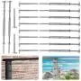 Muzata 1/8'' Cable Railing Kit,10Pack Lag Swage Turnbuckle Tensioners and 10pack End Fittings,T316 Marine Grade Stainless Steel,10Pair Wire Rope Rail Hardware CK21,Series CA1 CD2 CS2