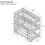 Dorel Living Sierra Triple Floor Bunk Bed | White | DL7891TBBW model