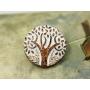 Bezelry 10 Pieces Big Tree Pattern White Rust Varnished Metal Shank Buttons. 25mm (1 inch)