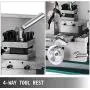 BestEquip Metal Lathe 8x16 Inch,Mini Metal Lathe Infinitely Variable Speed 2250RPM,Precision Lathe Machine 750W,Metal Working Lathe, Small Metal Lathe,for Precision Parts Processing