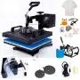 12X15 Inch Heat Press Machine for Shirt Combo 5-in-1 Digital Heat Press Machine Transfer Sublimation Swing Away Power Pressing Machine for Hat/Mug/Plate/Cap/T-Shirt Heat Press (Black) 12X15 Inch Heat Press Machine for Shirt Combo 5-in-1 Digital Heat Press Machine Transfer Sublimation Swing Away Power Pressing Machine for Hat/Mug/Plate/Cap/T-Shirt Heat Press (Black)