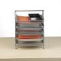 Mind Reader Desk Organizer with 5 Sliding Trays for Letters, Documents, Mail, Files, Paper, Silver