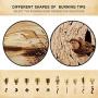 Upgraded Wood Burning Kit 47PCS,Wood Burner Pyrography Pen with Adjustable Temperature/Soldering Tips/CarvingKnife/Embossing/Stencil+Stand