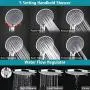 8 High Pressure Rainfall Shower Head / Handheld Shower Combo with 11 Extension Arm, Height/Angle Adjustable, Stainless Steel Bath Shower Head with Holder, 1.5M Hose, Chrome, 4 Hooks 8 High Pressure Rainfall Shower Head / Handheld Shower Combo with 11 Extension Arm, Height/Angle Adjustable, Stainless Steel Bath Shower Head with Holder, 1.5M Hose, Chrome, 4 Hooks