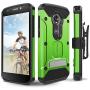 Moto E5 Plus / E5 Supra Case, Evocel [Explorer Series Pro] Premium Full Body Case with Glass Screen Protector, Belt Clip, Metal Kickstand for Motorola Moto E5 Supra/Moto E5 Plus, Green