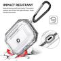 Hallsen AirPods Pro Case, [Upgraded] Soft Crystal Clear Bumper Case Cover for Apple AirPods Pro with Keychain Anti-Slip Anti-Yellowing Anti-Scratches for Men & Women (Black)