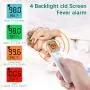 Touchless Thermometer for Adult and kid,4 in 1 Baby Thermometer Ear Forehead Thermometer Surface Infrared Thermometer 40 Datas Thermometer,Thermometer with Magnetic Cover and Battery,Mute Adjustable