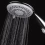 Hotel Spa High-Pressure 7-Setting Handheld Shower Head with 4-inch Face, Patented Water-Saving ON/OFF Pause Switch, Angle-Adjustable, Easy Tool-Free Installation – Chrome Finish