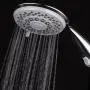 Hotel Spa High-Pressure 7-Setting Handheld Shower Head with 4-inch Face, Patented Water-Saving ON/OFF Pause Switch, Angle-Adjustable, Easy Tool-Free Installation – Chrome Finish