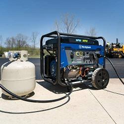 Westinghouse WGen7500DF Dual Fuel Portable Generator 7500 Rated & 9500 Peak Watts, Gas or Propane Powered, Electric Start, Transfer Switch Ready, CARB Compliant