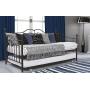 DHP Tokyo Daybed and Trundle with Metal Frame, Twin Over Twin Size, Brushed Bronze