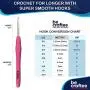 BeCraftee 12 Crochet Hook Set with Ergonomic Handles for Extreme Comfort. Extra Long Crochet Hooks Perfect for Arthritic Hands-  Smooth Needles for Superior Results .