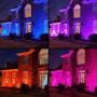 Landscape Lights LUYE 12W RGB Remote Control LED Landscape Lighting with Low Voltage Connector Pathway Lights IP66 Waterproof Color Changing Garden Yards Decorative Lights for Indoors Outdoors 8 Pack