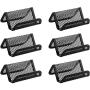 MaxGear Mesh Business Card Holder Stand Metal Business Card Stand for Desk Office Business Card Display with 50 Name Card Capacity 6 Pack Black