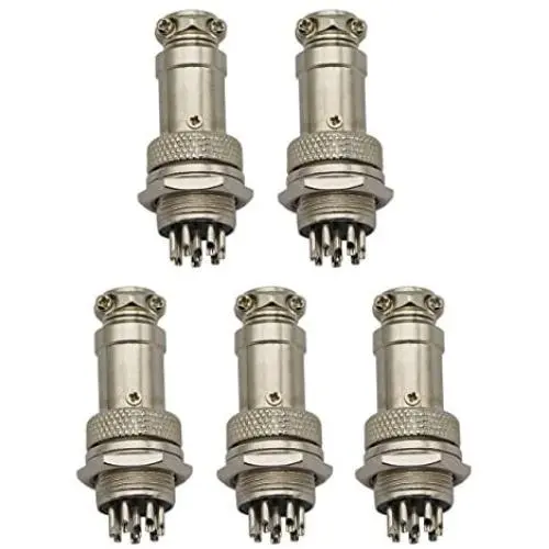 Raogoodcx 5Pcs 8 Pin Aviation Connector Male Female Plug Metal GX16 Panel Connector Socket Plug Raogoodcx 5Pcs 8 Pin Aviation Connector Male Female Plug Metal GX16 Panel Connector Socket Plug