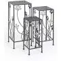 Deco 79 63344 3-Piece Metal Outdoor Plant Stand Set, Square Deco 79 63344 3-Piece Metal Outdoor Plant Stand Set, Square