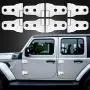 LAIKOU 8PCs Door Hinge Cover Decor Trim Exterior Protection Accessories Fit for 2018-2021 Jeep Wrangler JL JLU & Gladiator JT (White) LAIKOU 8PCs Door Hinge Cover Decor Trim Exterior Protection Accessories Fit for 2018-2021 Jeep Wrangler JL JLU & Gladiator JT (White)