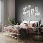DHP Bombay Metal Bed Frame - Vintage Design - Full Size (White)