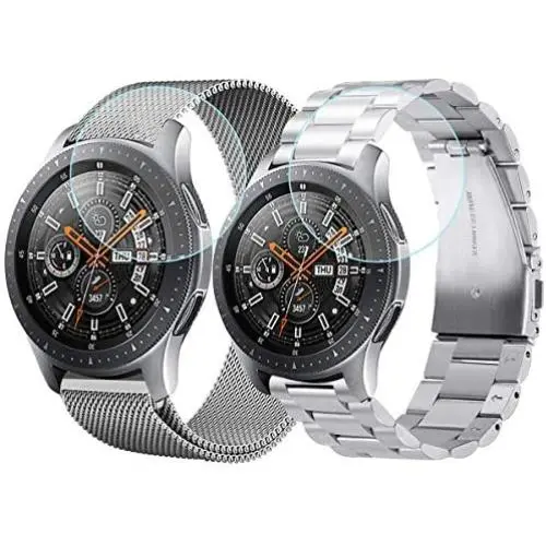 V-MORO Strap Compatible with Galaxy Watch 46mm Bands/Gear S3 Band Silver Men 22mm Stainless Steel + Mesh Loop Replacement for Samsung Galaxy Watch 46mm R800/Gear S3 Smartwatch V-MORO Strap Compatible with Galaxy Watch 46mm Bands/Gear S3 Band Silver Men 22mm Stainless Steel + Mesh Loop Replacement for Samsung Galaxy Watch 46mm R800/Gear S3 Smartwatch