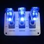 JIANFA Toggle Switch,Dc 12v Metal wire drawing face plate Car Toggle Switch with LED Indicator For For Racing Sport Competitive Car (Blue)