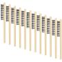 Wire Brush Set, 12 Pieces Metal Brush Wire Scratch Brush Steel Brushes with Wood Handle for Cleaning Rust