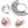 KUUQA Metal Ring Mandrel Ring Sizer and Rubber Hammer Mallet Ring Sizer Gauge Set with 2 Piece Jewelry Polishing Cloths