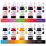 Ktdorns Soap Dye Soap Making Set - 10 Liquid Colors for Soap Coloring,Coal Black, Royal Blue,Chocolate Brown,Lemon Yellow,Fruit Green,Sunset Red,Sunset Yellow,Deep Pink,Super Red and Grape Violet.