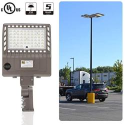 LED Parking Lot Lights 200W, DLC/UL 28000LM 5000K Daylight LED Shoebox Street Pole Lights[800W HID/HPS Replacement] Outdoor IP65 Waterproof 110V 120V Commercial Area Road Lighting Slip Fitter