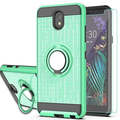 YmhxcY Compatible for LG Escape Plus Case,LG Arena 2/LG K30 2019/LG Journey LTE/LG X2 2019 Case,360 Degree Rotating Ring & Bracket Dual Layer Shock Bumper Cover for LG K30 2019-ZH Mint YmhxcY Compatible for LG Escape Plus Case,LG Arena 2/LG K30 2019/LG Journey LTE/LG X2 2019 Case,360 Degree Rotating Ring & Bracket Dual Layer Shock Bumper Cover for LG K30 2019-ZH Mint